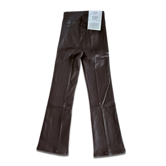 NWT Frame Jet Set Mini Boot Chocolate Cropped Pants Size 0 - Picture 9 of 14
